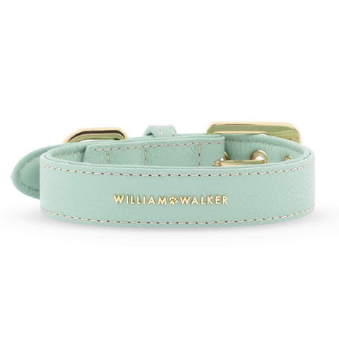 Leather Dog Collar by William Walker | Nappa | Peppermint - Pets Own Us - William Walker - United Kingdom
