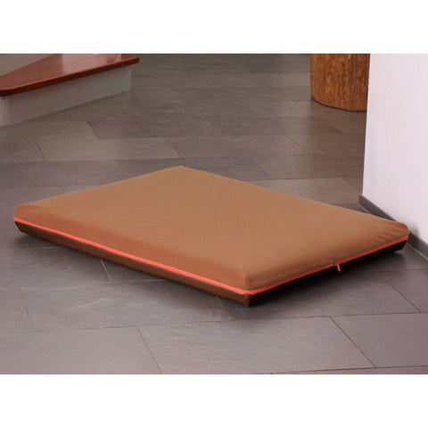 Memory Foam Dog Bed in Brown Faux Leather - Pets Own Us - Pet Interiors - United Kingdom