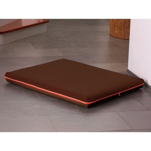 Memory Foam Dog Bed in Brown Faux Leather - Pets Own Us - Pet Interiors - United Kingdom