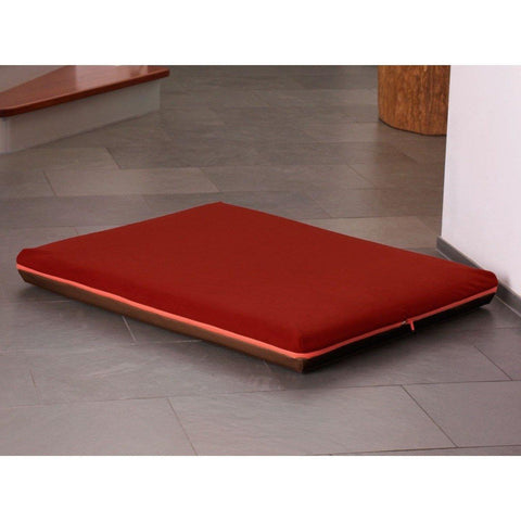 Memory Foam Dog Bed in Brown Faux Leather - Pets Own Us - Pet Interiors - United Kingdom