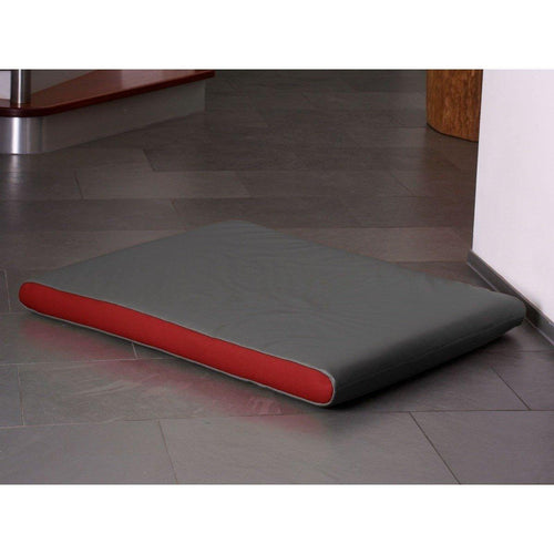 Memory Foam Dog Mattress in Grey Faux Leather - Pets Own Us - Pet Interiors - United Kingdom