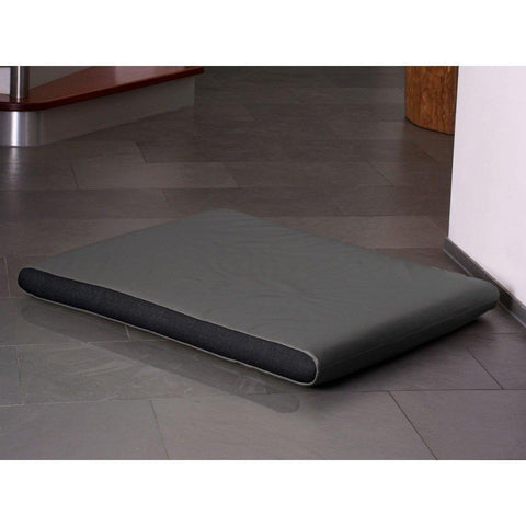 Memory Foam Dog Mattress in Grey Faux Leather - Pets Own Us - Pet Interiors - United Kingdom