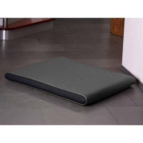 Memory Foam Dog Mattress in Grey Faux Leather - Pets Own Us - Pet Interiors - United Kingdom