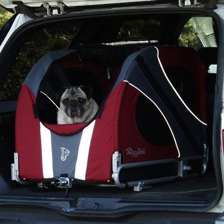 Novel DoggyRide Dog Bike Trailer by Dutch Dog - Red - Pets Own Us - Dutch Dog - DRNVTR22-RD United Kingdom