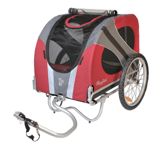 Novel DoggyRide Dog Bike Trailer by Dutch Dog - Red - Pets Own Us - Dutch Dog - DRNVTR22-RD United Kingdom