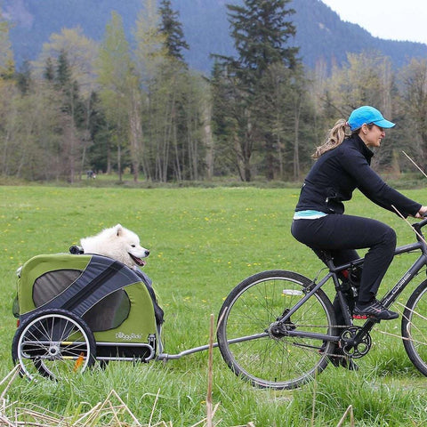 Novel DoggyRide Dog Bike Trailer Cabin by Dutch Dog - Green - Pets Own Us - Dutch Dog - DRNVTR22-GR United Kingdom