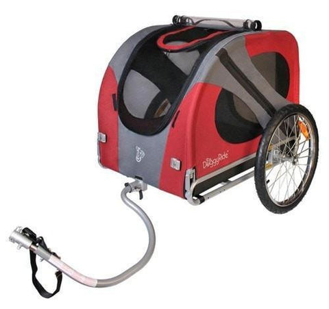 Original DoggyRide Dog Bike Trailer by Dutch Dog - Red (incl. leash set) - Pets Own Us - Dutch Dog - DRORTR09-RD United Kingdom