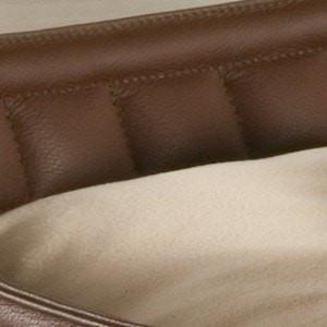 Orthopedic Cat Bed By Pet Interiors- Brown Leather Bowl - Pets Own Us - Pet Interiors - United Kingdom
