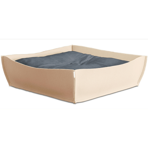 Orthopedic Dog Bed by Pet Interiors - Cream Felt Bowl - Pets Own Us - Pet Interiors - United Kingdom
