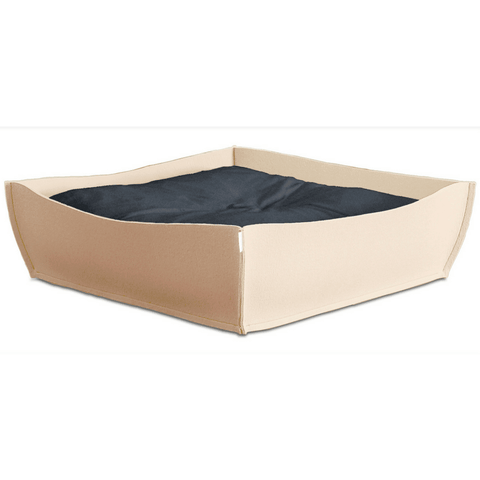 Orthopedic Dog Bed by Pet Interiors - Cream Felt Bowl - Pets Own Us - Pet Interiors - United Kingdom