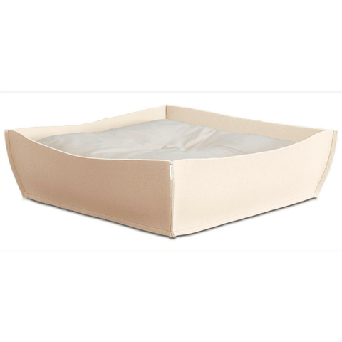 Orthopedic Dog Bed by Pet Interiors - Cream Felt Bowl - Pets Own Us - Pet Interiors - United Kingdom