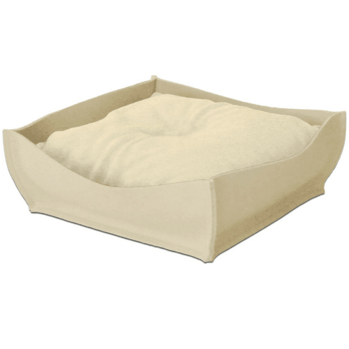 Orthopedic Pet Bed By Pet Interiors - Cream Felt Bowl - Pets Own Us - Pet Interiors - United Kingdom