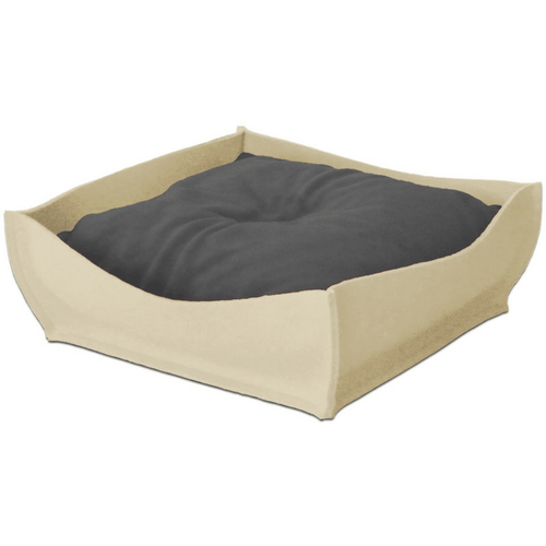Orthopedic Pet Bed By Pet Interiors - Cream Felt Bowl - Pets Own Us - Pet Interiors - United Kingdom