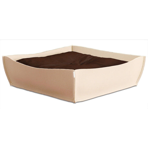 Orthopedic Pet Bed By Pet Interiors - Cream Felt Bowl - Pets Own Us - Pet Interiors - United Kingdom