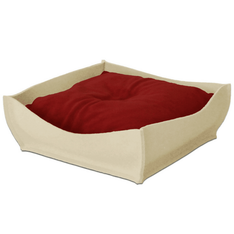 Orthopedic Pet Bed By Pet Interiors - Cream Felt Bowl - Pets Own Us - Pet Interiors - United Kingdom