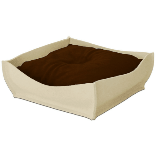 Orthopedic Pet Bed By Pet Interiors - Cream Felt Bowl - Pets Own Us - Pet Interiors - United Kingdom
