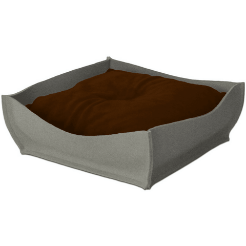 Orthopedic Pet Bed By Pet Interiors - Grey Felt Bowl - Pets Own Us - Pet Interiors - United Kingdom