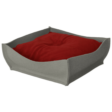 Orthopedic Pet Bed By Pet Interiors - Grey Felt Bowl - Pets Own Us - Pet Interiors - United Kingdom