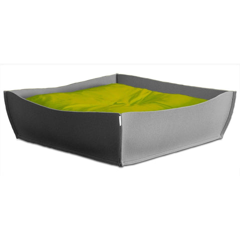 Orthopedic Pet Bed By Pet Interiors - Grey Felt Bowl - Pets Own Us - Pet Interiors - United Kingdom