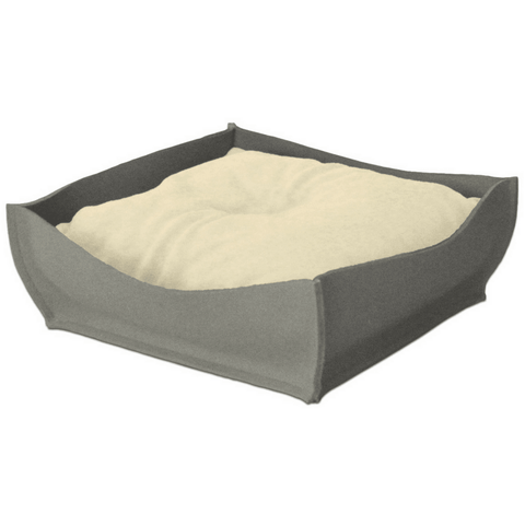 Orthopedic Pet Bed By Pet Interiors - Grey Felt Bowl - Pets Own Us - Pet Interiors - United Kingdom
