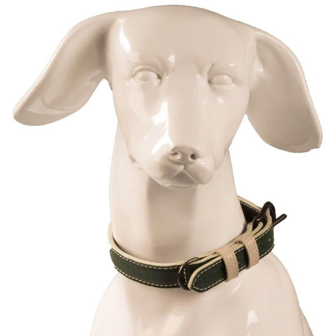Paris Croc Dog Collar by Baker & Bray - Green/Stone - Pets Own Us - Baker & Bray - BB-41-01-03-XS United Kingdom