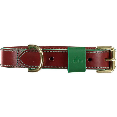 Pimlico Dog Collar by Baker & Bray - Tan/Green - Pets Own Us - Baker & Bray - BB-41-01-11-XS United Kingdom