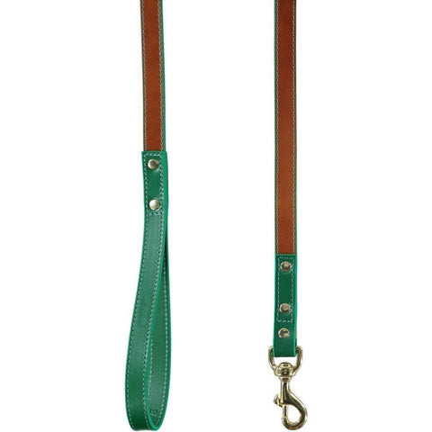 Pimlico Dog Lead by Baker & Bray - Tan/Green - Pets Own Us - Baker & Bray - BB-52-01-08 United Kingdom