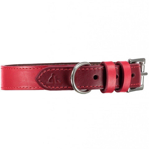 Richmond Dog Collar by Baker & Bray - Claret/Raspberry - Pets Own Us - Baker & Bray - BB-41-01-15-XS United Kingdom