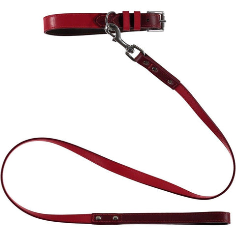 Richmond Dog Collar by Baker & Bray - Claret/Raspberry - Pets Own Us - Baker & Bray - BB-41-01-15-XS United Kingdom
