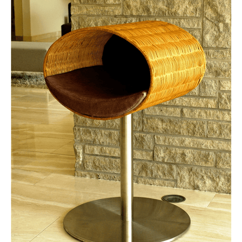 Rondo Wicker Cat Cave Stand by Pet Interiors - Pets Own Us - Pet Interiors - United Kingdom