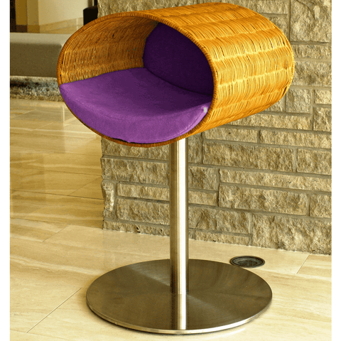 Rondo Wicker Cat Cave Stand by Pet Interiors - Pets Own Us - Pet Interiors - United Kingdom