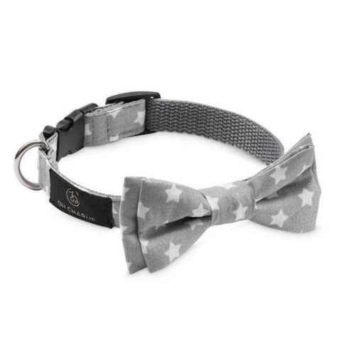 Street Bowtie by Oh Charlie - Grey & White Stars - Pets Own Us - Oh Charlie - United Kingdom