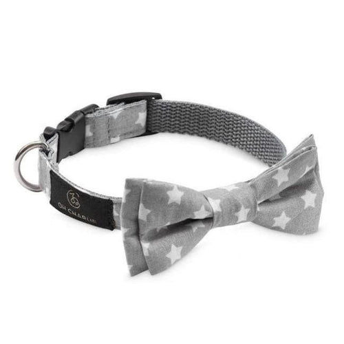Street Bowtie by Oh Charlie - Grey & White Stars - Pets Own Us - Oh Charlie - United Kingdom