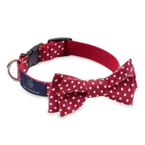 Street Bowtie by Oh Charlie - Red & White Dots - Pets Own Us - Oh Charlie - United Kingdom