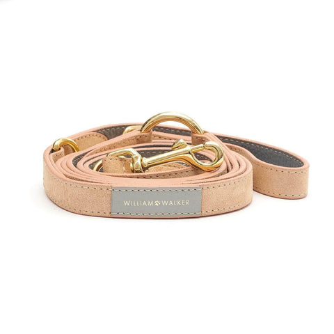 Suede Leather Dog Leash by William Walker - Coral X Sea Salt - Limited Edition - Pets Own Us - William Walker - 120033 United Kingdom